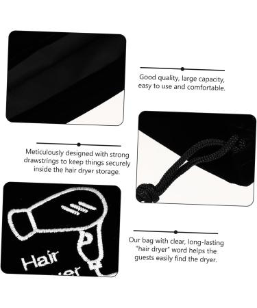 PLAFOPE 3 Pcs Hair Dryer Storage Bag Makeup Bag for Purse Hairdryer Bag Purse Organizer Bags Black Flannel - Buy Online on GoSupps.com