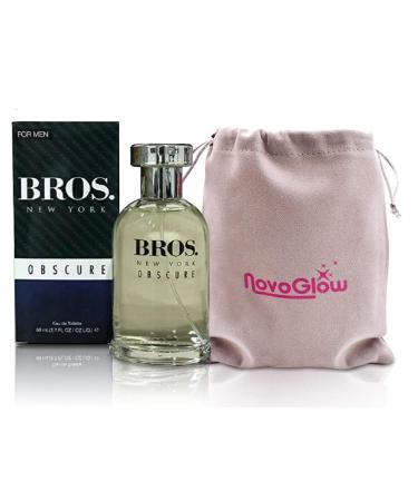 Bros. New York Obscure - Eau De Toilette Spray Perfume Fragrance For Men- Daywear Casual Daily Cologne Set with Deluxe Suede Pouch- 2.7 Oz Bottle- Ideal EDT Beauty Gift for Birthday Anniversary