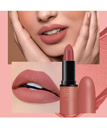 Mattes Lipstick Set 6 Moisturizing Nude Colors | Waterproof & Durable Makeup Gift Set - Buy Online on GoSupps.com
