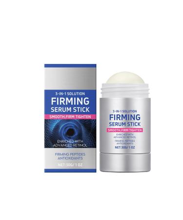 Retinol Skin Firming Serum Stick Facial Firming Serum Stick 3-in-1 Smoothes Firms and Moisturizes Face Neck Reduces Wrinkles and Fine Lines Effective Anti-aging for All Skin Types 1 OZ