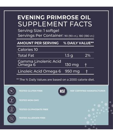 BodyBio Evening Primrose Oil 180 Softgels - Natural Gamma Linolenic Acid for Healthy Skin & Hormone Balance - Non-GMO Cold Pressed - Buy Online on GoSupps.com