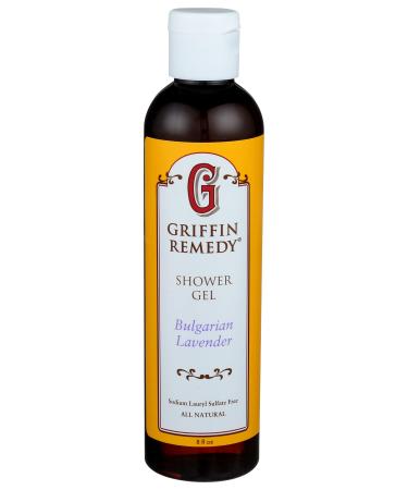 Griffin Remedy Shower Gel - All-Natural Calming Lavender Essential Oils and Organic MSM Aromatherapy Paraben Free Sulfate Free 8 fl oz 1 count