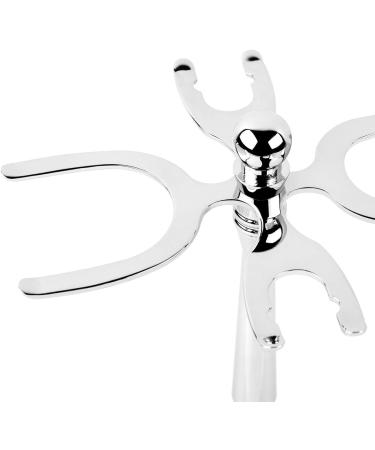 QSHAVE Deluxe 4 Prong Chrome Razor and Brush Stand - Extend Your Shaving Brush's Lifespan - Buy Online on GoSupps.com