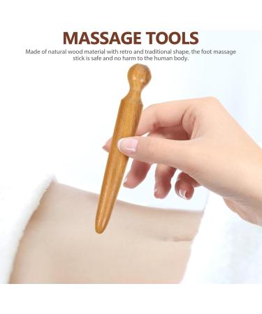 Operitacx 2-Piece Wooden Massage Stick Set - Manual Neck & Foot Acupuncture Device for Small Muscle Relief - 11x2.5x2.5cm - Buy Online on GoSupps.com