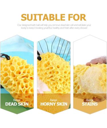 Beavorty 3pcs Honeycomb Bath Ball Sponges - Natural Exfoliating Loofah for Skin Cleansing & Shower | International Shipping Available - Buy Online on GoSupps.com