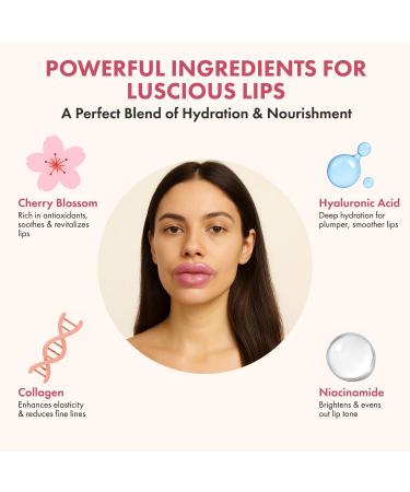 PURE SOL. Pucker Up Baby - Cherry Blossom Hydrogel Lips Masks with Collagen for Softening - Plumping Lip Mask Formulation to Improve Elasticity & Softening - Pink Lip Masks for Intense Care - 10 Pack - Buy Online on GoSupps.com