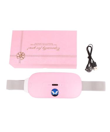 Uterus heating belt menstrual heating belt massage belt for back pain menstrual heating pillows remote infrared-heating uterus-waist belts antispulation heating (pink)