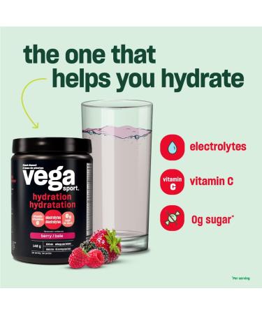 Vega Sport Hydration Electrolyte Powder Lemon Lime (30 Sachets) Vegan Hydrator Keto Friendly Gluten Free Non Dairy Sugar Free Non GMO 30x4.2g (Packaging May Vary) Lemon Lime 30 Servings (Pack of 1) - Buy Online on GoSupps.com