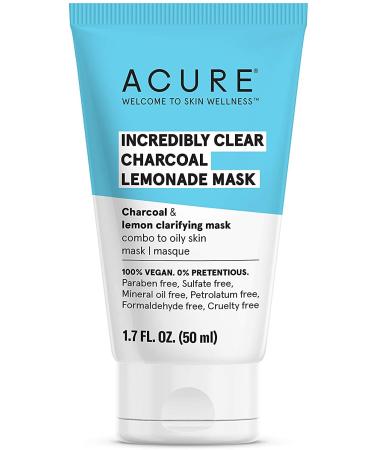 Acure Incredibly Clear Charcoal Lemonade Mask 1.7 fl oz - Purifying Facial Treatment - Buy Online on GoSupps.com