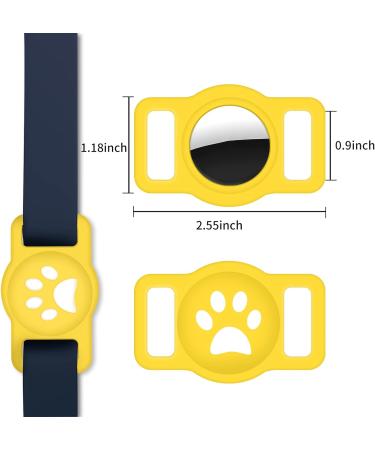 Coholl Airtag Protective Cover Case - 3 Pack Silicone Shell for Dog & Cat Collars GPS Finder Loop Holder - Pink Purple Yellow for Pets & Kids - Buy Online on GoSupps.com