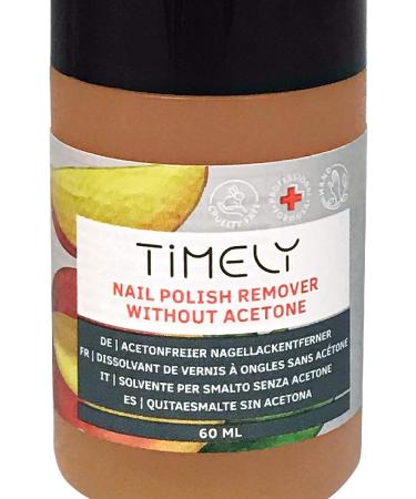  Timely Timely - Acetone-free nail polish remover with vitamins E and A and silk proteins small size (Pack of 4 x 60 ml) - Buy Online on GoSupps.com