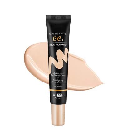 CC Cream Tinted Moisturizer with SPF 50 Color Correcting CC Cream CC Cream Foundation Full Coverage Correcting Skin Tone Cover Blemish Hydrating & Long-Lasting Matte CC Cream (Natural)