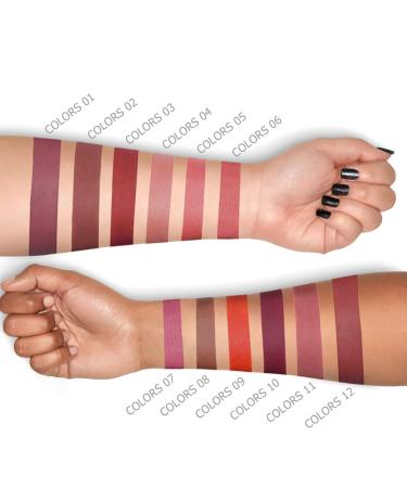 12pcs Matte Velvet Liquid Lipstick Set | Waterproof Long-Lasting Non-Stick Lip Gloss - Sexy Lip Makeup Kit - Buy Online on GoSupps.com