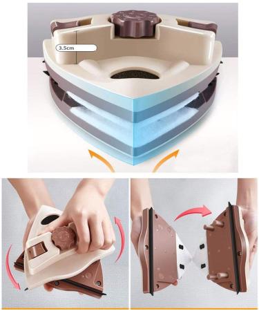 Glass Cleaner Artifact Double-Sided Wiping High-Rise Glass Household Window Cleaning Suitable for 5-25mm Thickness Glass - Buy Online on GoSupps.com