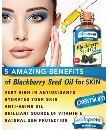 MYVIDAPURE BlackBerry Seed Oil Wild Growth RAW 100% Pure Virgin UNREFINED Undiluted for Face Body Hair Lip Nails (1 Fl Oz) 1 Fl Oz (Pack of 1) - Buy Online on GoSupps.com