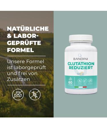 Buy Bandini L-Glutathione 250mg Capsules | Antioxidant & Immune Support | Vegan High Dose Laboratory Tested | 60 Capsules - Buy Online on GoSupps.com