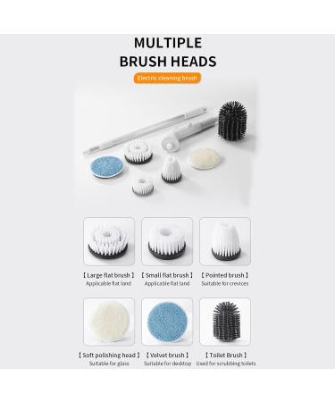 Electric Cleaning Brush - 2000mAh Portable Electric Rotating Cleaning Brushes | Electric Tub Scrubber with Retractable Handle Power Floor Scrubber for Bathroom - Buy Online on GoSupps.com