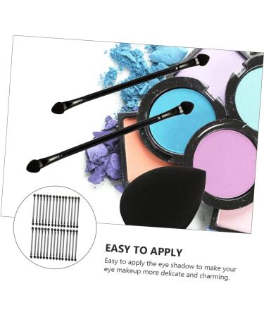 BIUDECO 30pcs Double Ended Eyeshadow Brush Highlighter Eyeshadow Sponge Artificial Fiber Black - Buy Online on GoSupps.com
