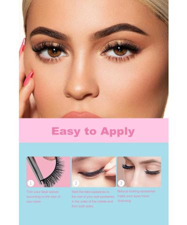 False Eyelashes Clear Band Mink Lashes Fluffy 5D Soft Fake Eyelashes Faux Mink Lashes Natural Look Cat Eye 14MM Fluffy Light Volume Eyelash 10 Pairs  - Buy Online on GoSupps.com