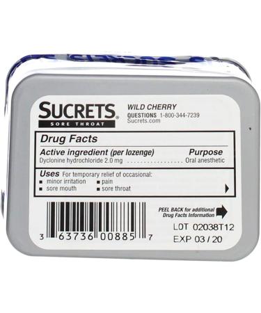 Buy Sucrets Sore Throat Lozenges - Wild Cherry Flavor (18 Count 4 Pack) | Fast International Shipping - Buy Online on GoSupps.com