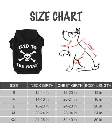 EXPAWLORER Bad to The Bone Dog Hoodie with Hat - Pet Fall/Winter Sweater for Cats & Dogs - Buy Online on GoSupps.com