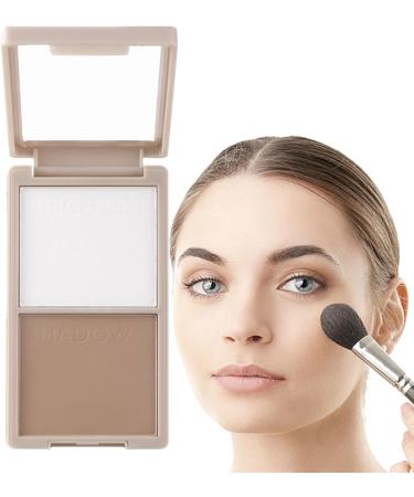 Face Matte Bronzer | Long-Lasting Matte Bronzer Contour Makeup Supplies - Multifunctional Pressed Powder Shimmer Bronzer Shiny Bronze Booster Highlight for Girls Daily Makeup Contour Powder Group B - Buy Online on GoSupps.com