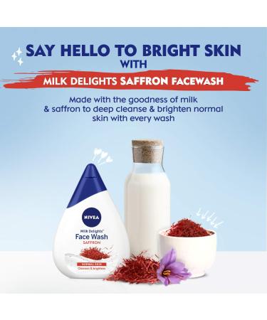 NIVEA Face Wash Milk Delights with Precious Saffron for Normal Skin - 50ml | Shop Internationally - Buy Online on GoSupps.com
