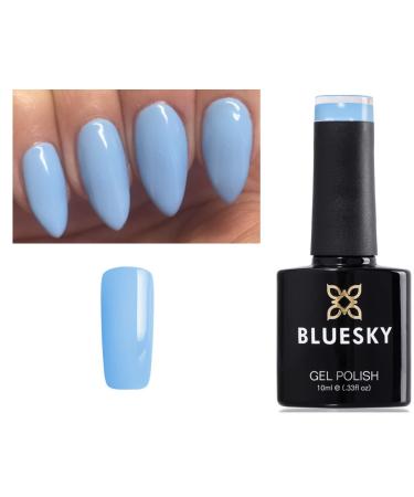 Bluesky Gel Nail Polish Blue Baby Blue Color Sky Queen Spring Summer UV LED Soak Off 10ml (Requires Drying under LED/UV Lamp)