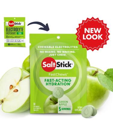 SaltStick Fastchews Lot de 10 bo tes m cher pour lectrolyte Vert pomme - Buy Online on GoSupps.com