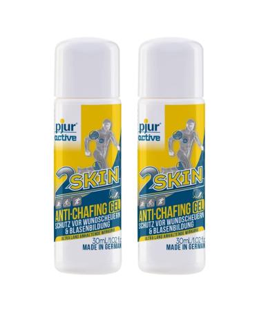 Pjuractive 2skin - anti -chaffing gel - never any bladder plaster & wound -controlling - invisible & waterproof skin protection - 30ml (2 -pack)