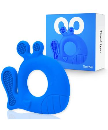 Love Noobs Silicone Baby Teether  Baby Teething Toys for Babies  BPA Free Infant Teether  Safe Baby Chew Toys  Cold Teethers for Babies  Newborn Teething Relief  Whale Teething Pacifier  Easter Gifts