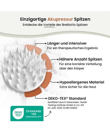 BRELLAVIO Acupressure Massage Mat with Pillow - Acupuncture Relaxation for Back Neck Shoulder & Foot - Gray Tension Relief Sting Mat - Buy Online on GoSupps.com