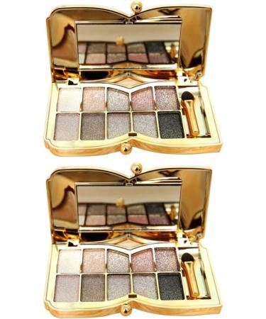 Angoily 2pcs Colorful # With Glitter Flash Brush Colors & Makeup Eyeshadow Shadow Mirror Eye - Buy Online on GoSupps.com