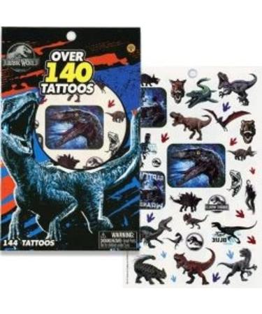 Jurassic World 4 Over 140 Temporary Tattoo Booklet