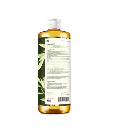 Unscented Pure Castile Soap Liquid - Eco-Friendly & Biodegradable for Face Hand Body Laundry - 32 fl oz - Buy Online on GoSupps.com