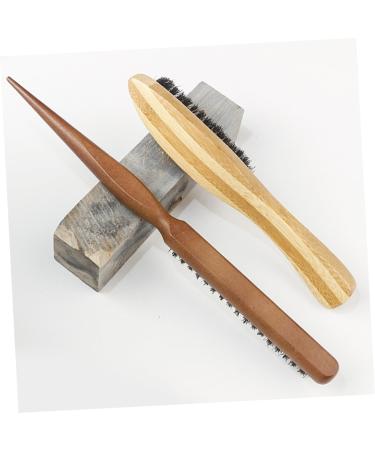 Buy Hemoton 1 Set Hair Dust Brush & Wooden Comb - Men's Beard Grooming & Hairdressing Tool - Ideal Barber Brush for Perfect Beard Care - Buy Online on GoSupps.com