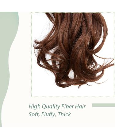 Buy Sego 45cm Ponytail Hair Extension - Voluminous Clip-In Wavy Synthetic Hair in White Brown | International Shipping - Buy Online on GoSupps.com