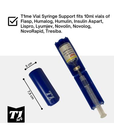 Time Vial Syringe Support for Omnipod Users - Insulin Transfer Device for Diabetes - Blue Bottle Protector Case - Buy Online on GoSupps.com