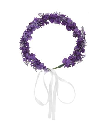 Frcolor lavender headband for girls light blue headband wreath of headband blue headdress for a wedding garland lavender headgear fairy lady hair ring violet flowers