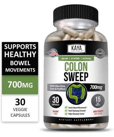 Kaya Naturals Colon Sweep | 30-Day Fast-Acting Colon Cleanser Detox for Weight Management with Probiotics, Herbs & Fiber | Supports Healthy Bowel Movements | Non-GMO | 30 Capsules - Buy Online on GoSupps.com