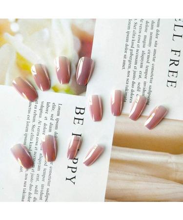 Shop Hujl 24-Piece Set of Pink Artificial Nails - Long Mirror Finish Complete Coverage Fashionable Nail Tips - International Shipping Available - Buy Online on GoSupps.com