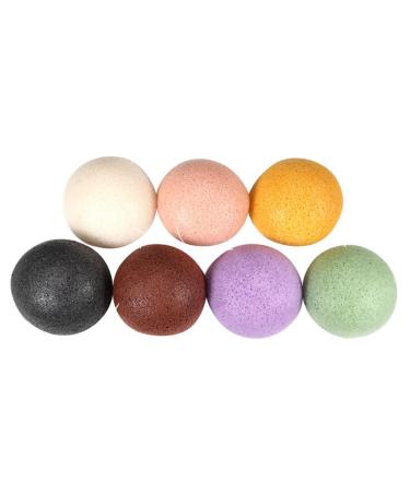 FRCOLOR 9 Pcs Konjac Charcoal Facial Sponges - Natural Cleansing & Exfoliating Face Wash Puffs (3 Yellow Sponges - Buy Online on GoSupps.com