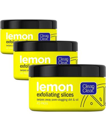 Clean & Clear Lemon Exfoliating Slices 45 Count (3 Pack)