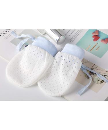 Hifot Newborn Baby Mittens - 3 Pairs Soft Adjustable Anti-Scratch Cotton Gloves for Infant Boys and Girls - Buy Online on GoSupps.com