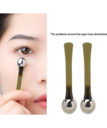 Sonew 2Pcs Eye Cream Applicator Zinc Alloy Roller Balls Cream Scoop Eye Care Applicator Wand Stick for Depuffer Massage Reduction - Buy Online on GoSupps.com