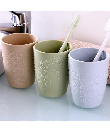 Buy Digjobk Monochrome Toothbrush Cup - White Cartoon Travel Bathroom Accessories | Toothpaste Mug & Brush Holder | Durable Plastic Water Cup - Buy Online on GoSupps.com