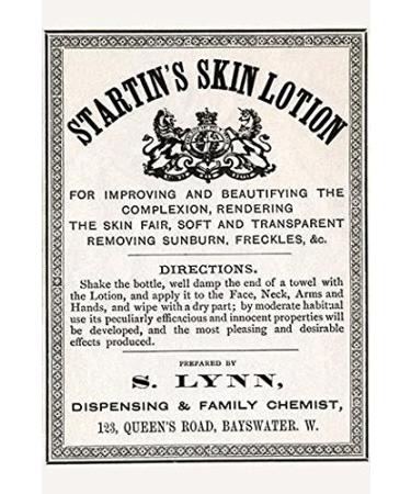 An English Victorian dermatological lotion to improve the skin or so it is claimed Poster Print by unknown (24 x 36)