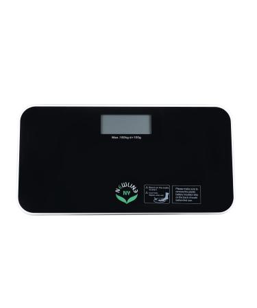 NewlineNY SBB0718M-NYBK Step-On Mini Travel Bathroom Scale, Cool Black