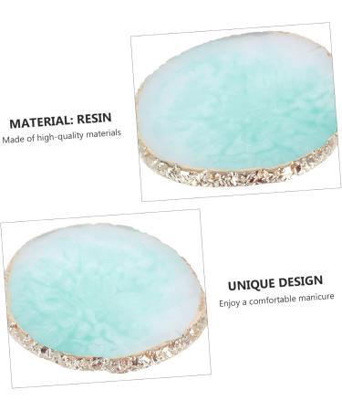  Healeved Healeved 1 pc Round Palette Nails Gel Nail Art Color Mixing Plate Presentation Tray For Nail Art DIY Coloring Plate DIY Nail Metallic Gold Nail Polish Cosmetic Mixing Green Resin - Buy Online on GoSupps.com