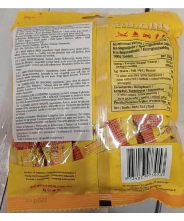 The Ginger People GIN GINS bonbons durs au gingembre double concentration de - Bonbons bons pour la sant emball s individuellement - Saveur de gingembre double concentration 150 g Double-Strength 150 g (Lot de 1) - Buy Online on GoSupps.com